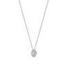 Afbeelding van 14 krt witgouden collier met diamant 4106426