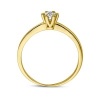 Afbeelding van 14 krt geelgouden ring met diamant 0.10 crt H / SI 4029130