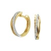 Afbeelding van 14 krt bicolour gouden creolen met briljant 4207703