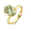 Afbeelding van 14 krt geelgouden ring met groen amethist 4031875