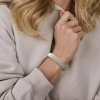 Afbeelding van Zilveren armband met edelstalen kern en zirkonia 1339285