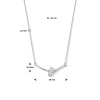 Afbeelding van Zilveren collier met tussenstuk met zirkonia 1335302