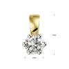Afbeelding van 14 krt bicolour gouden hanger met 0.10 crt briljant H/SI 4208285
