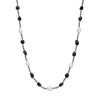 Afbeelding van Zilveren collier met parel, onyx en hematiet 1338119