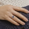 Afbeelding van Zilveren ring met London Blue topaas en zirkonia 1330256