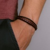 Afbeelding van Dubbele leren herenarmband S-B101A