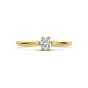 Afbeelding van 14 krt geelgouden ring met diamant 0.10 crt H / SI 4029127