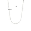 Afbeelding van Zilveren collier met wit kristalglas 1335686
