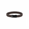 Afbeelding van AZE Armband Leer Iron Jack Black-Brown-on-Black AZ-BL005-O-210