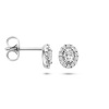 Afbeelding van 14 krt witgouden oorknoppen met diamant 4105749