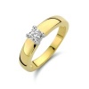Afbeelding van 14 karaat geelgouden ring met zirkonia 4205716