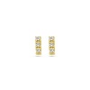 Afbeelding van 14 krt geelgouden oorknoppen met diamant 4029875