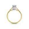 Afbeelding van 14 krt bicolour gouden ring met 0.40 crt briljant G/VSI 707201040