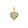 Afbeelding van 14 krt geelgouden harthanger met diamant 0.15 crt 4031190