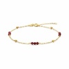 Afbeelding van 14 krt geelgouden armband met granaatjes SWJB10389-Y13
