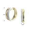 Afbeelding van 14 krt bicolour gouden creolen met briljant 4208265