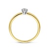 Afbeelding van 14 krt bicolour gouden ring met diamant 0.20 crt H / SI 4208562