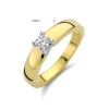 Afbeelding van 14 karaat geelgouden ring met zirkonia 4205716