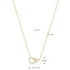 Afbeelding van 14 krt gouden collier met zirkonia 4028476