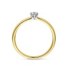 Afbeelding van 14 krt bicolour gouden ring met diamant 0.10 crt H / SI 4208558