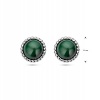 Afbeelding van Zilveren oorknoppen met malachiet 1337731