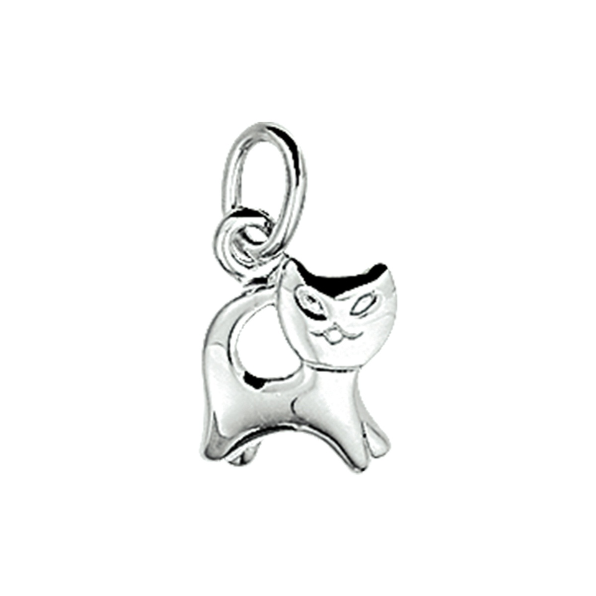 Zilveren bedel poes 1003704
