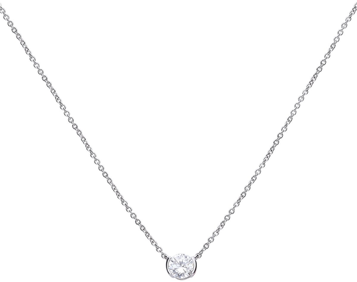 Zilveren collier met hanger met zirkonia 6310281082