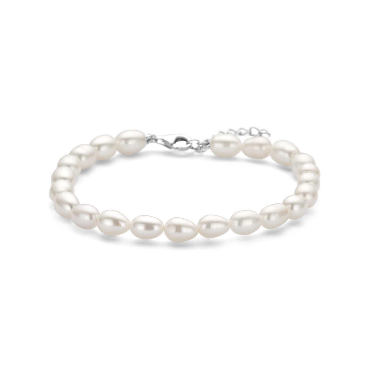 Zoetwaterparelarmband met zilver 1341371