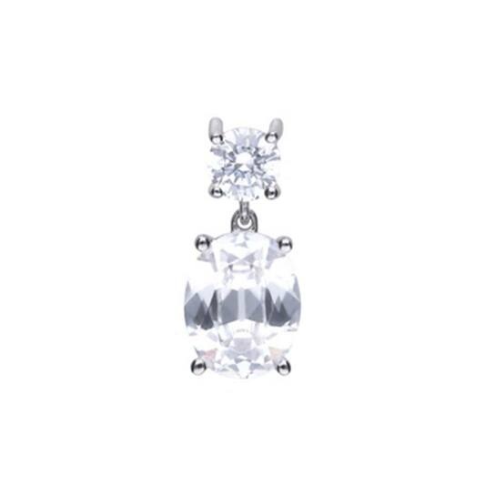 Zilveren collier met hanger met zirkonia 6515601082