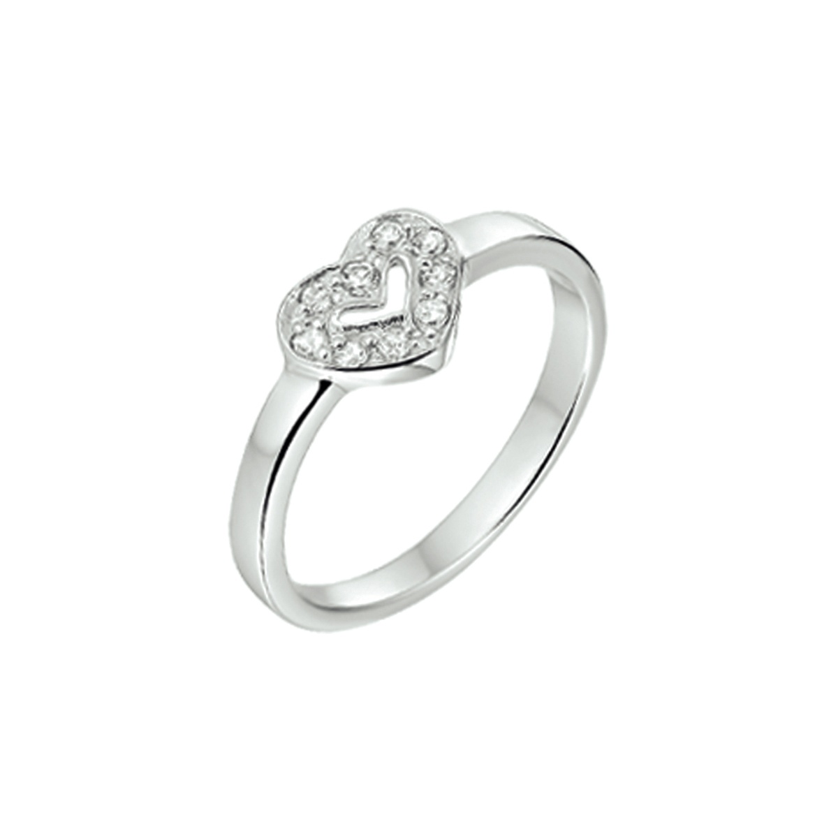 Zilveren ring met hart zirkonia 1319157