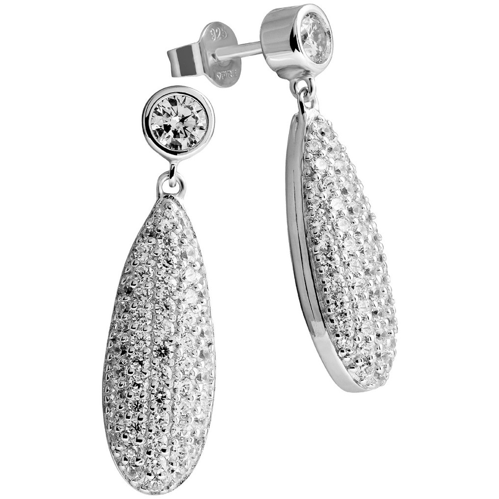 Diamonfire zilveren oorhangers met zirkonia 6215511082