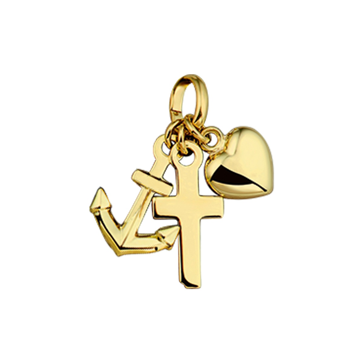 Gouden hanger geloof, hoop en liefde 4014844