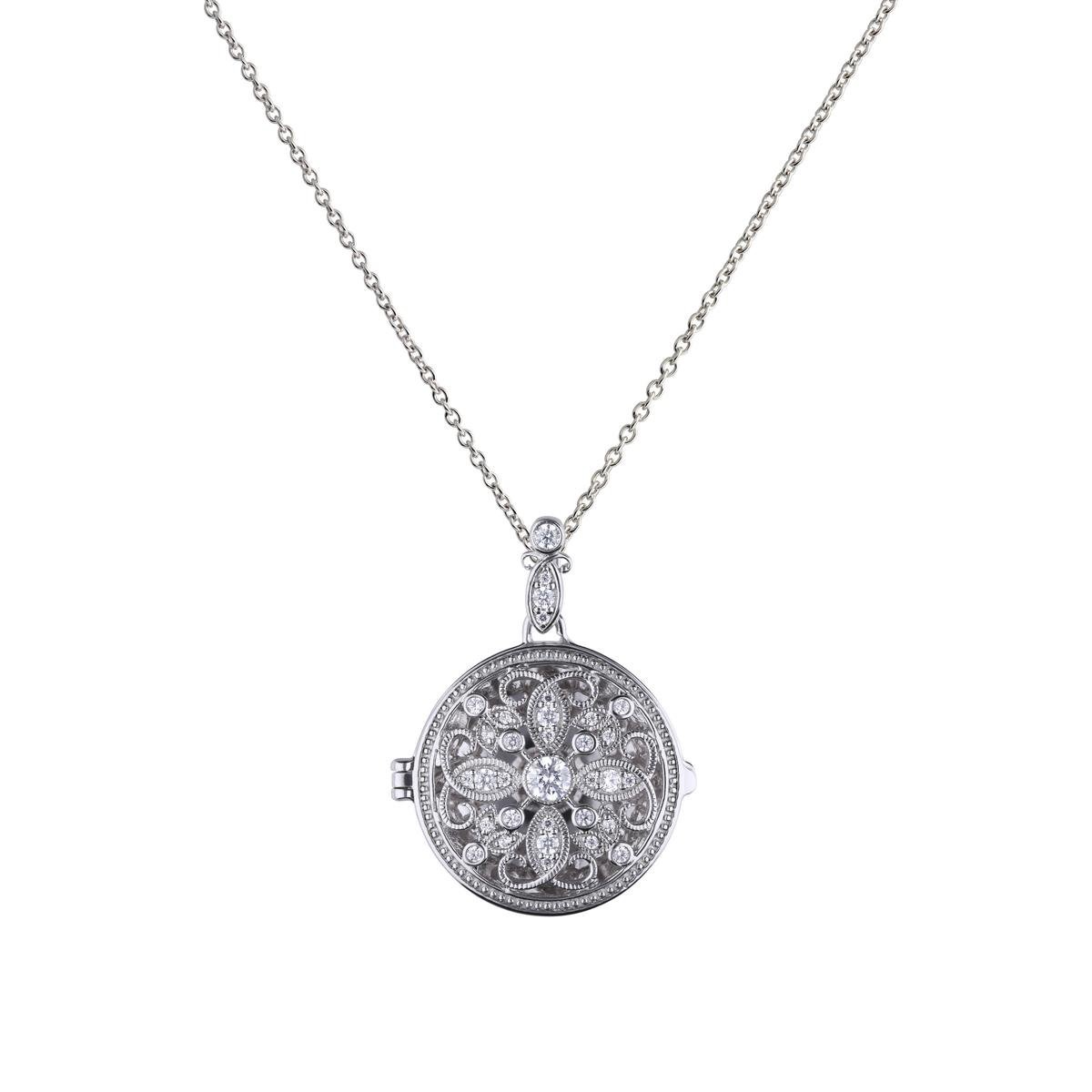 Zilveren collier met medaillon 6511351082