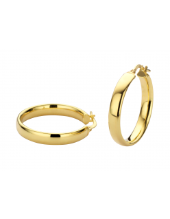 Gouden creolen met zilveren kern 40-OOV20