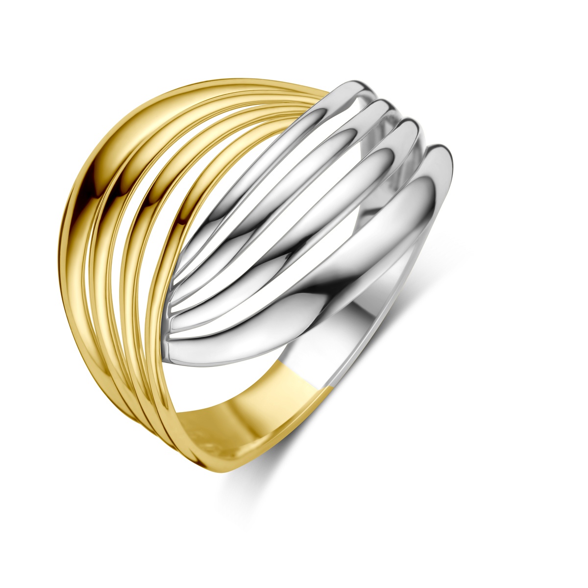 14 krt bicolour gouden ring 4209027