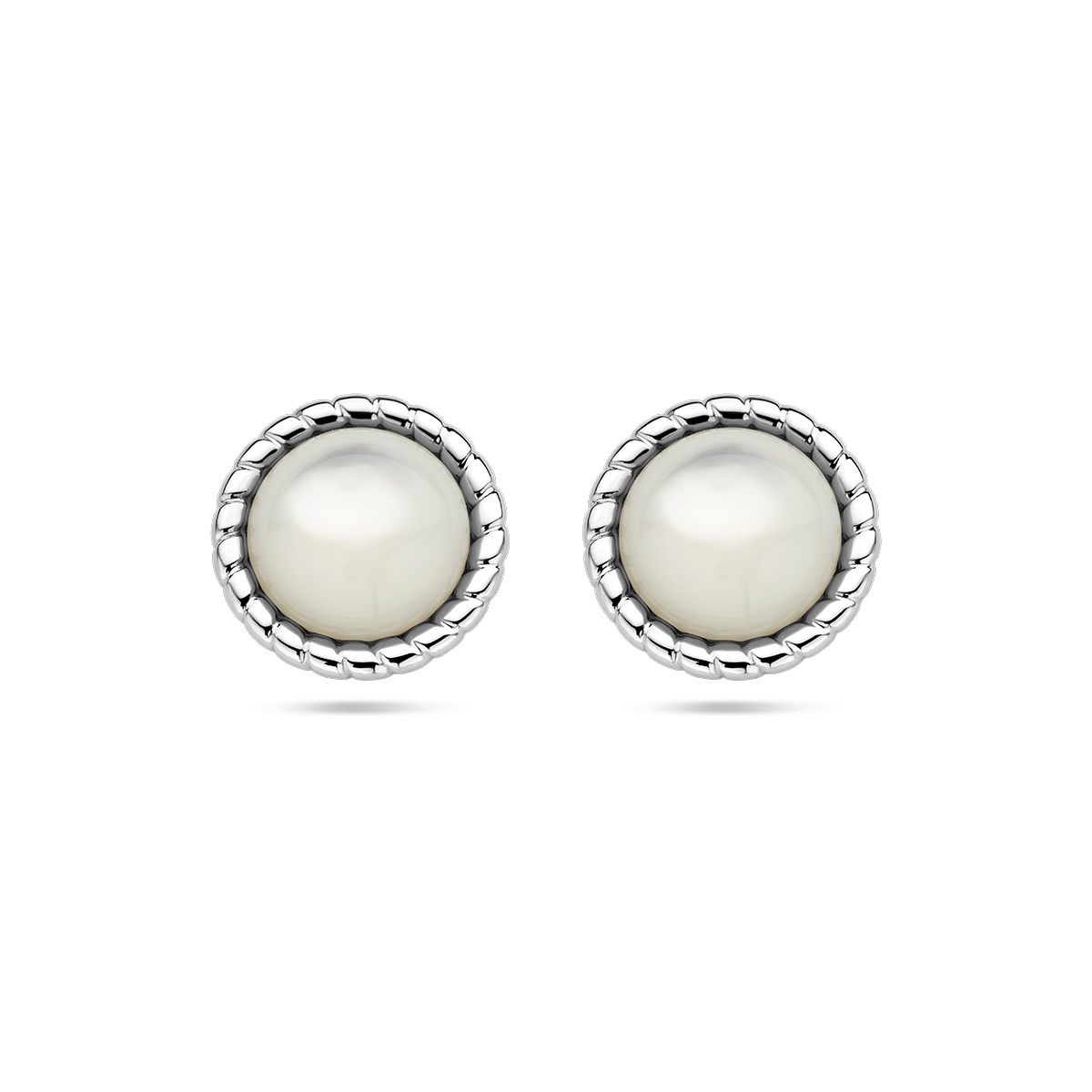 Zilveren oorknoppen met parelmoer 1337730