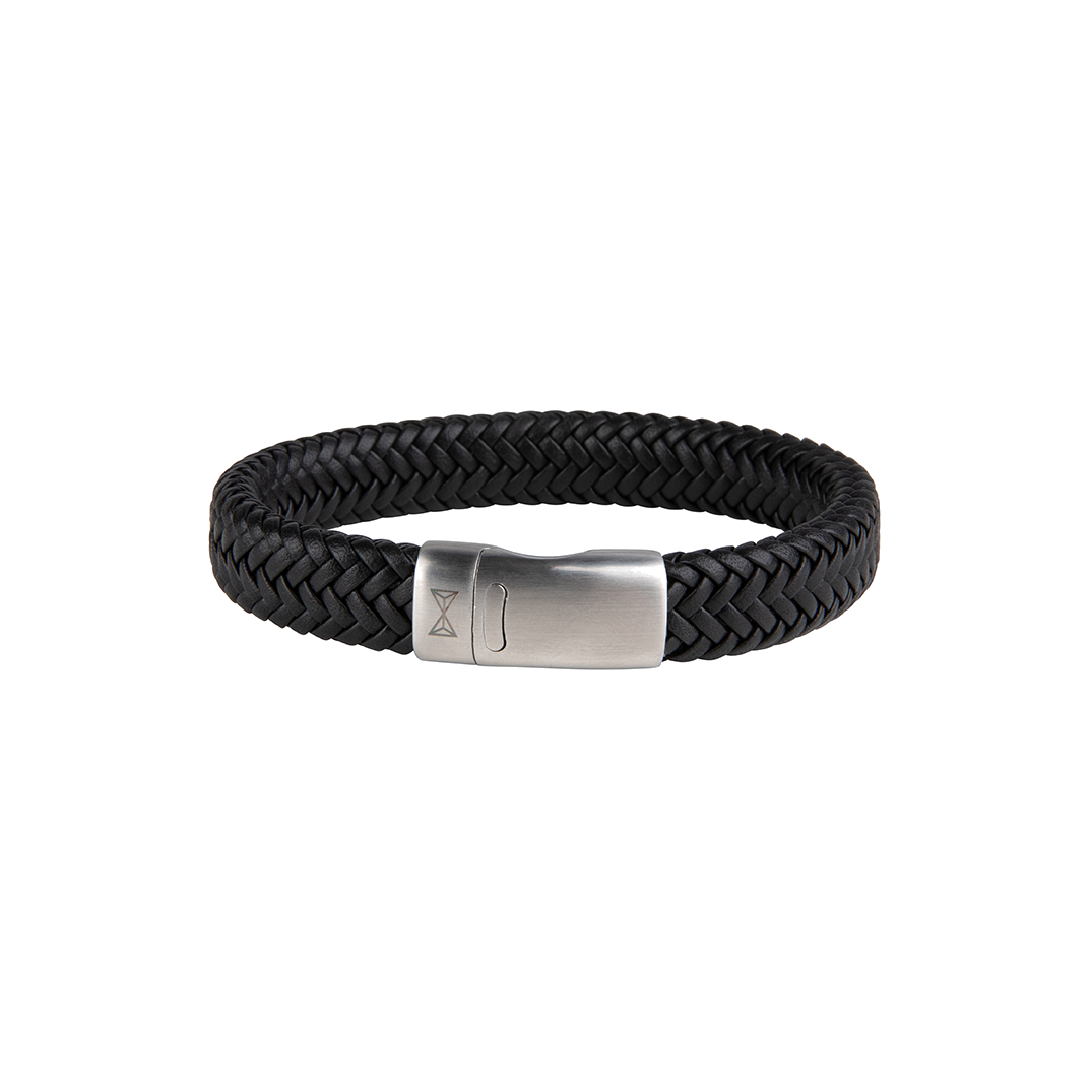 Armband Leer Iron John Black AZ-BL007-A-210