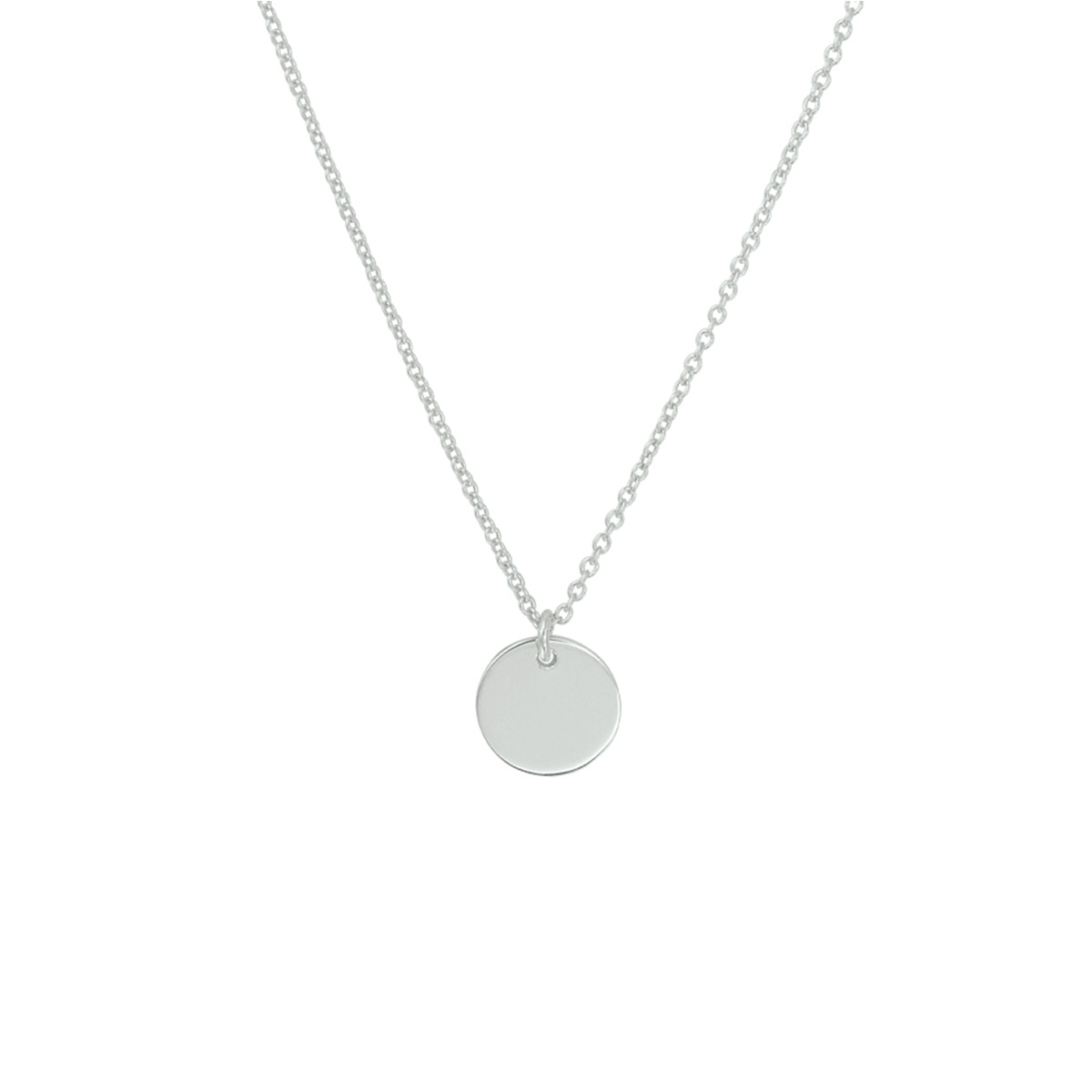Zilveren collier met plaatje 1332626