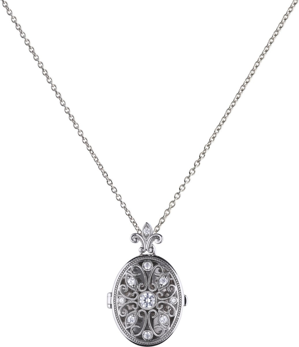 Zilveren collier met medaillon 6512131082