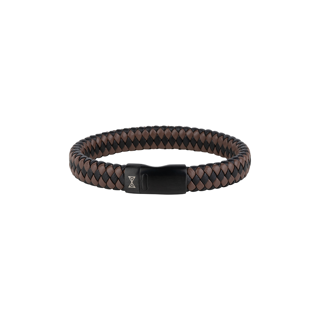 AZE Armband Leer Iron Jack Black-Brown-on-Black AZ-BL005-O-210