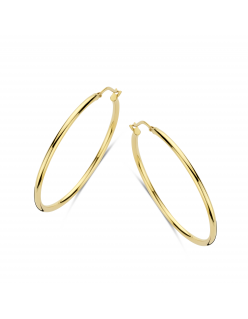 Gouden creolen met zilveren kern 40-ORD30