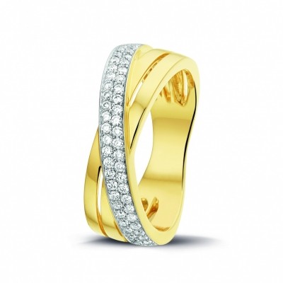 Foto van 14 crt gouden ring met 0.32 crt H VS/SI briljant