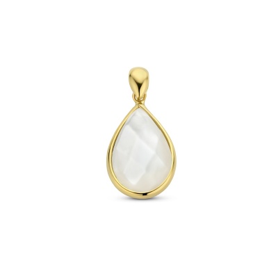 Foto van 14 karaat geelgouden hanger met zirkonia 4025777