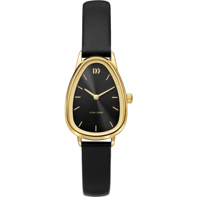 Foto van Danish Design Fjordsten Gold Black Dameshorloge IV15Q1306
