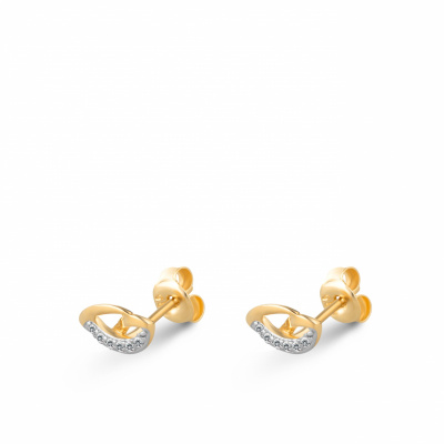 Foto van Geelgouden oorknoppen met zirkonia van Swing Jewels EMDC01-0896