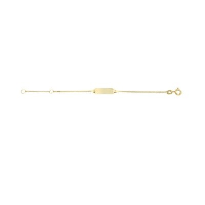Foto van Babyplaatarmband geelgoud gourmet 10-12 cm VIJ0402