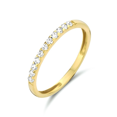 Foto van Gouden ring met zirkonia