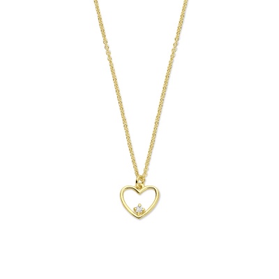 Foto van 14 krt geelgouden collier met hanger 4034710