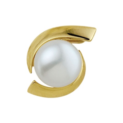 Foto van 14 krt geelgouden hanger met zoetwaterparel 8 mm 4013041