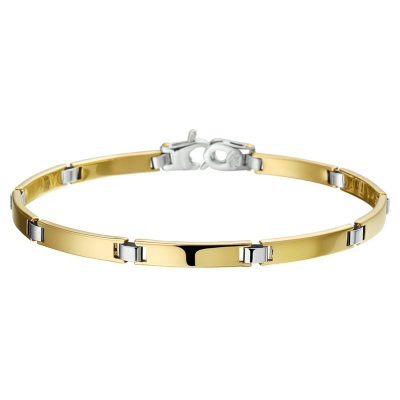 Foto van 14 krt bicolour gouden armband 4207623